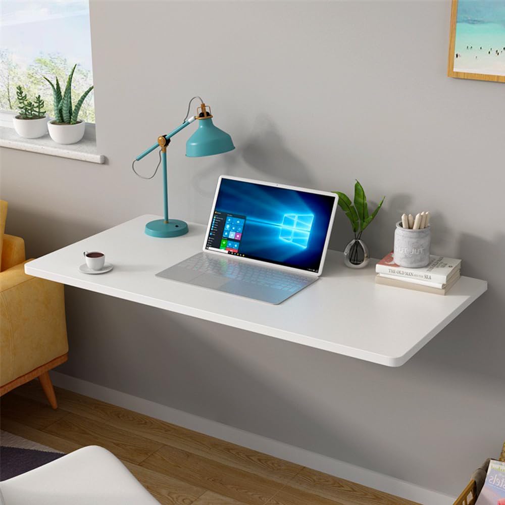Table Murale Pliable IBUYKE – Bureau Ou Table De Salle à Manger Pour Petits Espaces, Marron, 60x30 Cm