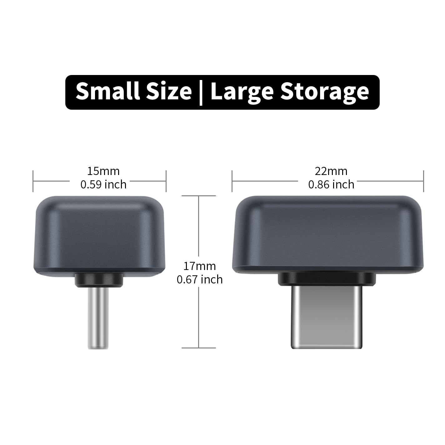 UnionSine cle USB c 256GO, Mini Type-C Cle USB pour iPhone 15/16/17 | SSD Externe USB 3.2 Vitesse jusqu'à 450 Mo/s, Clé USB C pour Android Phone, Tablets, Mac, TV, Car Audio
