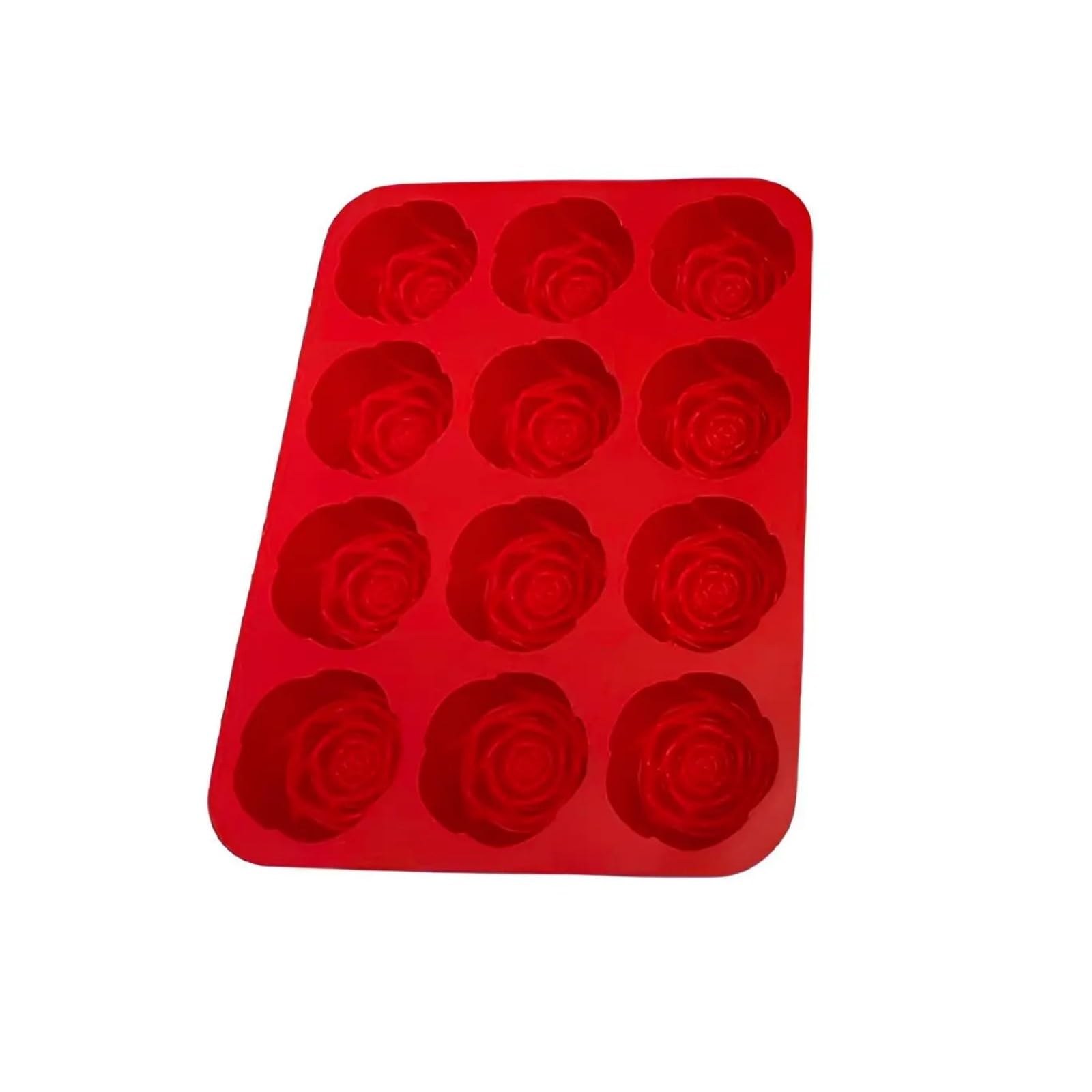 Btgghytr 12 Cavity Rose Silicone Molds Set Oven Bake Flower Pan for Professional Bakers and Creative Cooking Enthusiasts Rose Silicone Molds