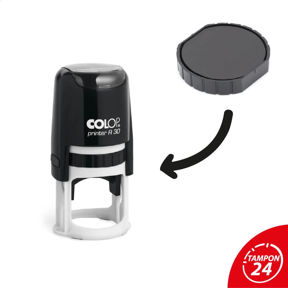 Cartucho de tinta para Colop Printer R30 | Cartucho Colop E/R30 (Pack de 10 - Negro)