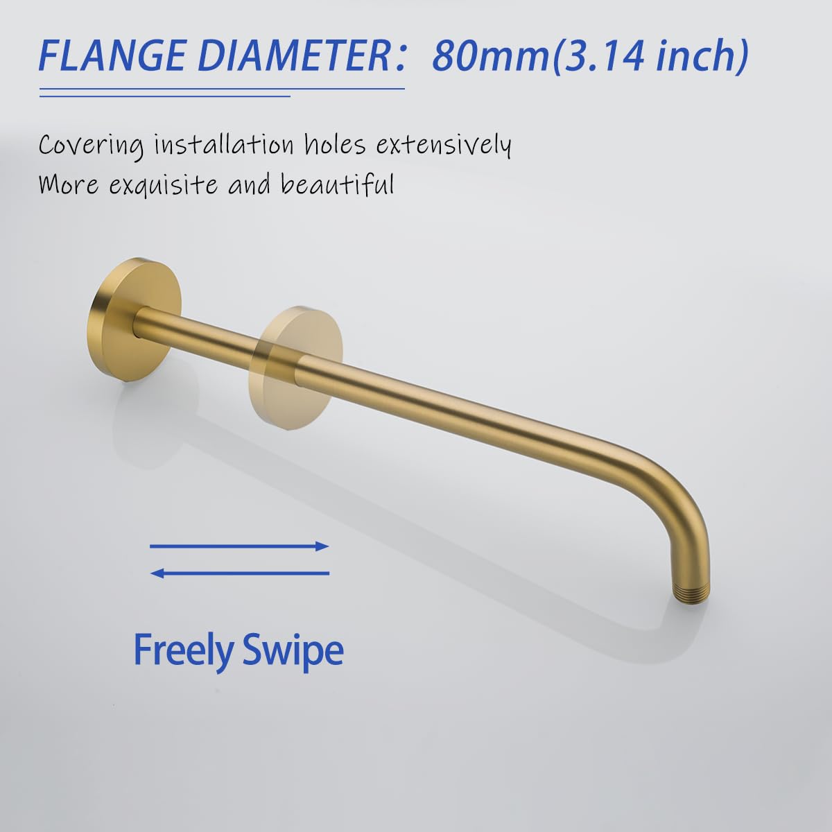 SW-RD91018-16CB ramię Exteon, montowane na ścianie, stal inless premium, 40,6 cm, brąz szampański, akcesoria łazienkowe i elegancki design