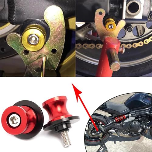 Image of 10MM 450SS Swing Arm Spools Sliders Fit For CFMOTO 450SS / 450NK / 650NK / ibex450 Stand Frame Slider Crash Bar Accessories,CNC T6061 Aluminum (Black)