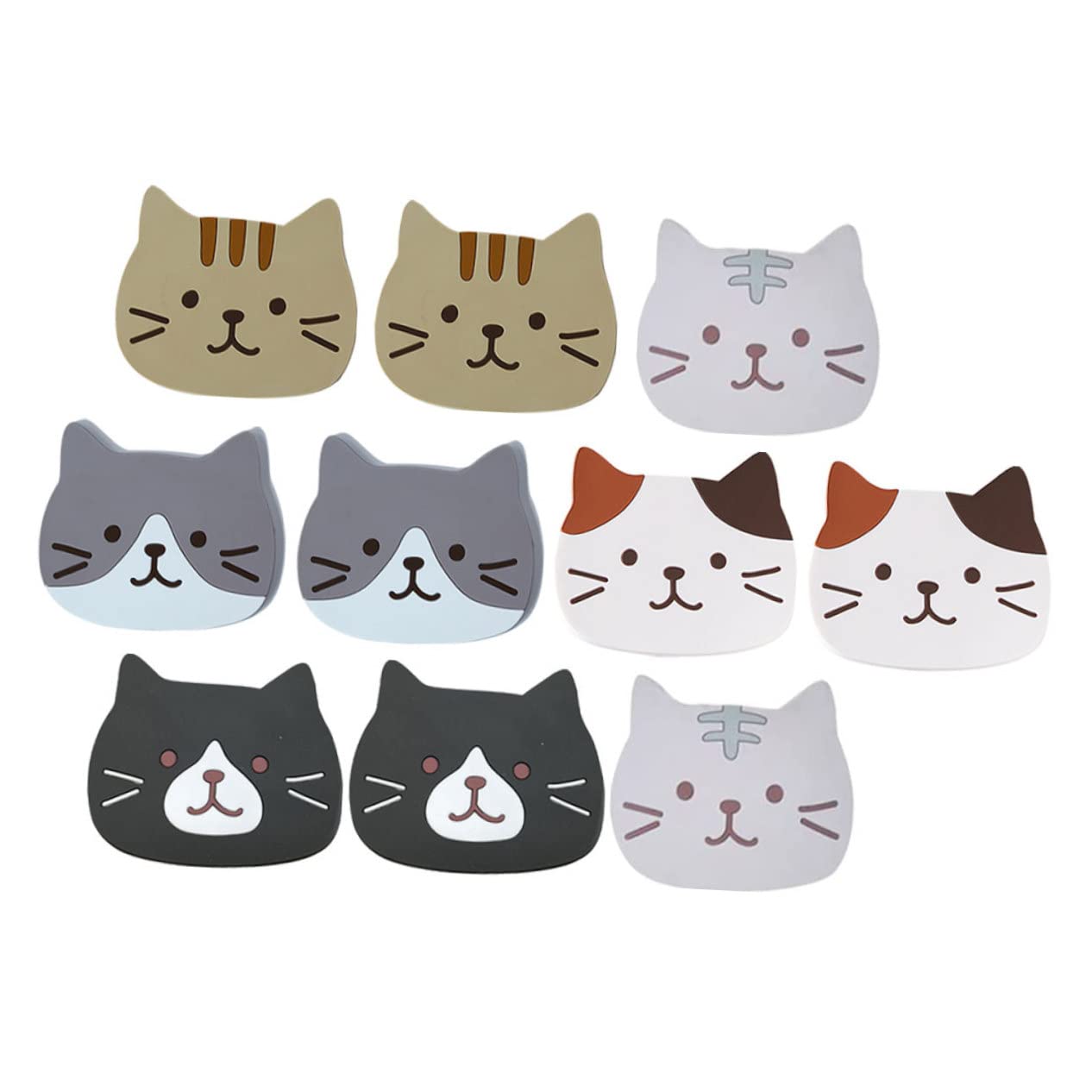 Dessous de verre PVC chat antidérapant protège table des taches
