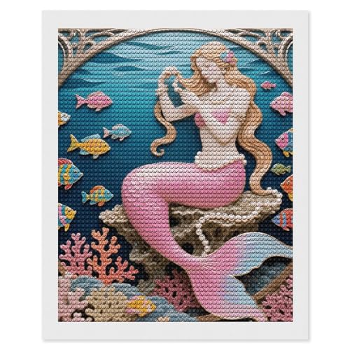 Kit peinture diamant 5D sirène maccbn, le cadeau idéal pour adultes amateurs d'art