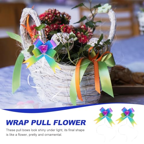 Cintas para tirar de caja de obsequio SHOWERORO en diseño de flor de PP para recuerdos de boda 8