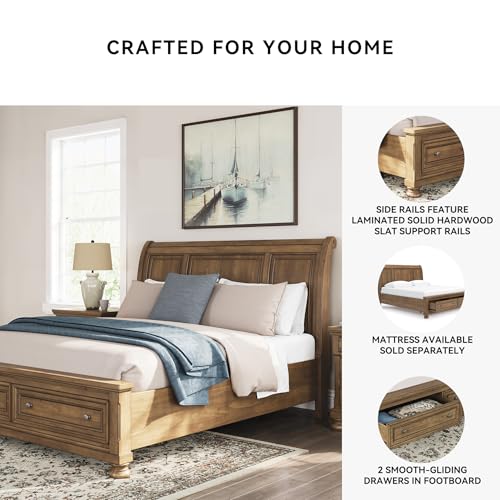 Image of Signature Design by Ashley California King Platform Storage Sleigh Bed