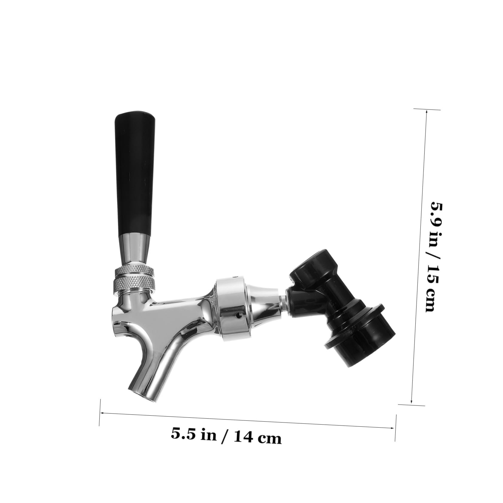 BESTYASH Grifo De Cerveza De Acero Inoxidable con Bola De Bloqueo Grifo De Barril para Dispensador De Cerveza Casera para Usar Fiestas