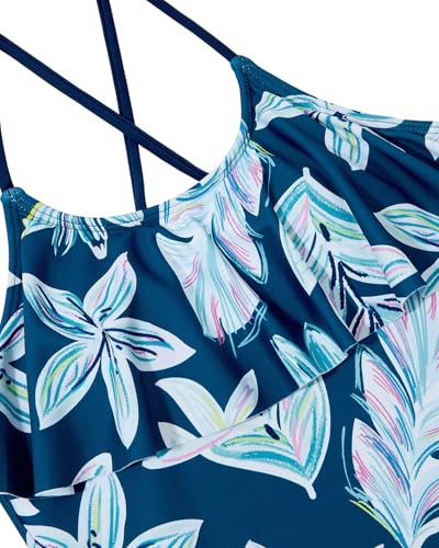 Image of Century Star Girls Flounce Tankini 2 Piece Bathing Suit | Cute swimwear set with a stylish flounce top,Comfortable fit, perfect for girls' summer beach vacations