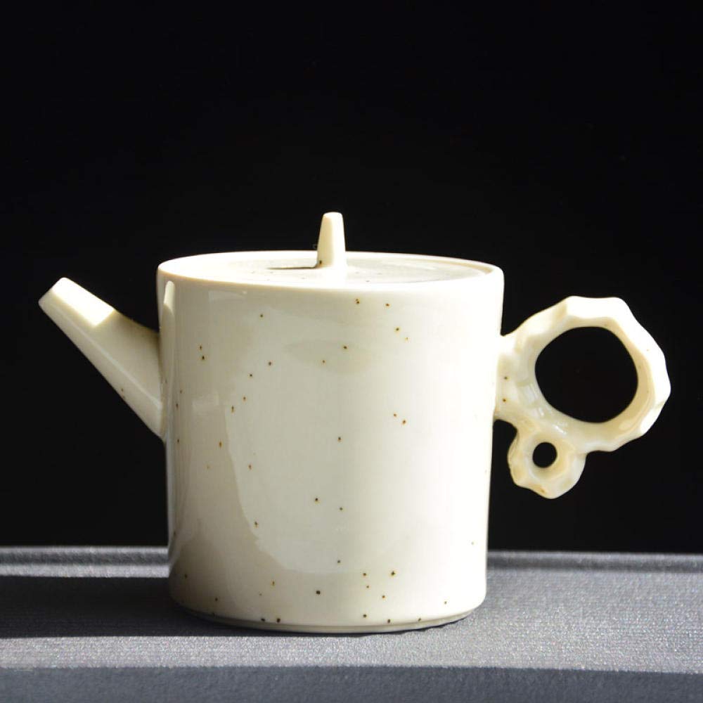 Amazon | ティーポット手作りセラミックティーポットホワイトピーチ