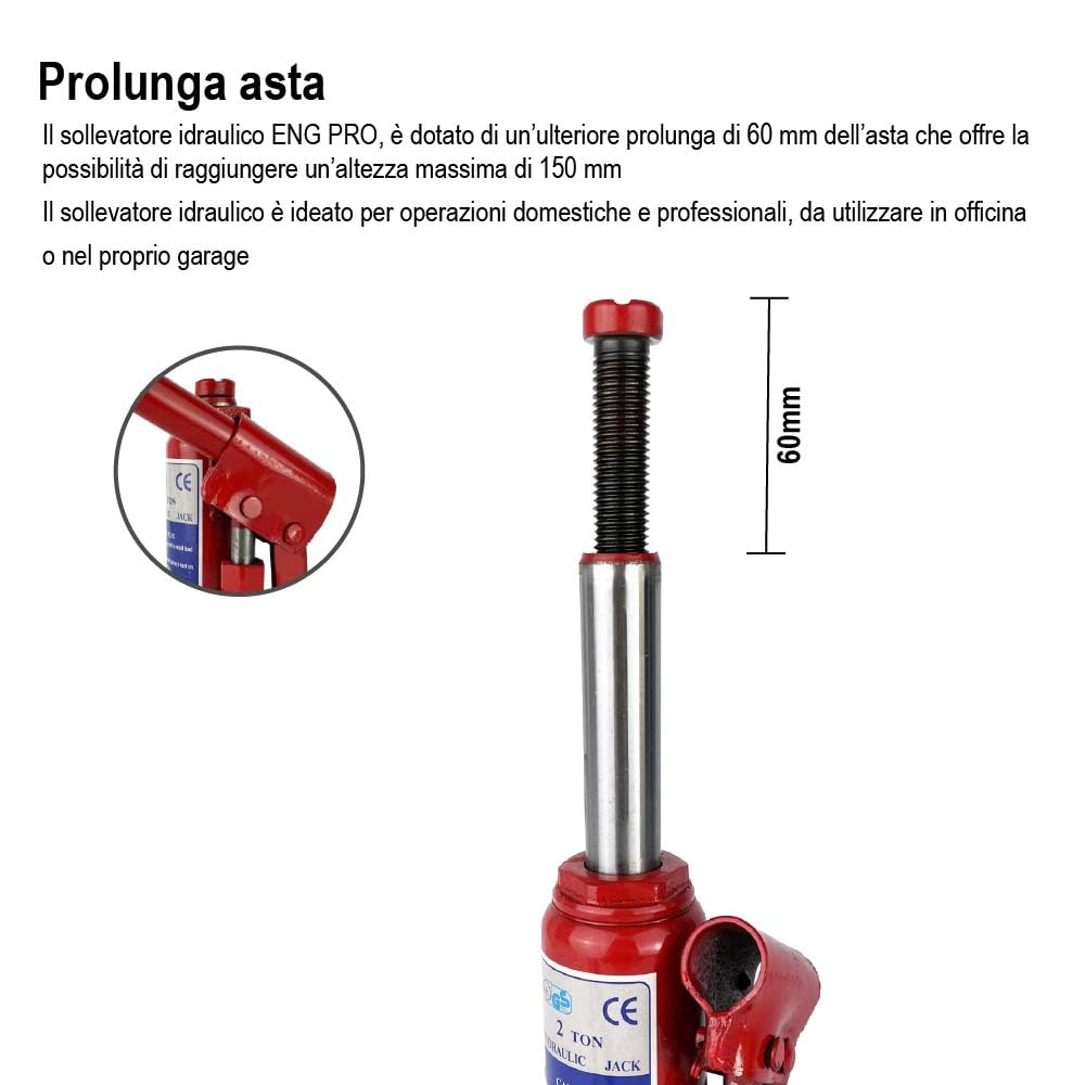 Podnośnik hydrauliczny podnośnik samochodowy 2 t - ENG PRO MA CB 0002