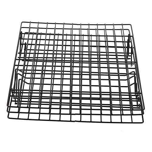 Image of GLOGLOW Sheet Pan Carbon Steel Cooling Rack, Nonstick Baking Grill Tray, 3 Crossbars, Enhanced Airflow, 13.39x9.65 Inch, for Bread and Biscuit Baking Products