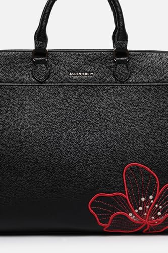 Image of Allen Solly Womens embroidered black HANDBAG