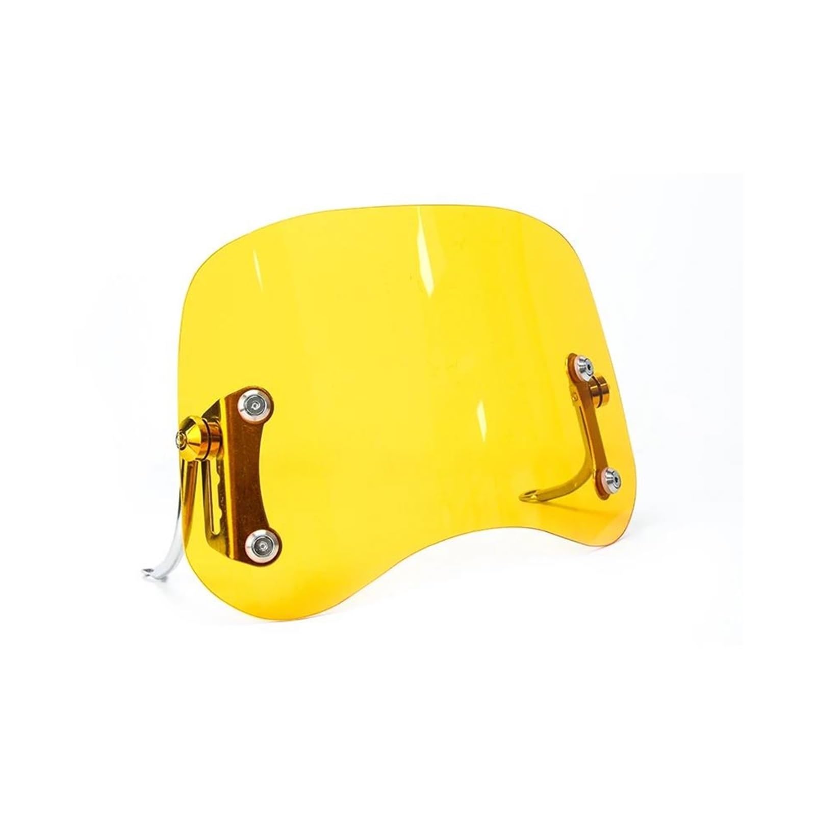 Parabrezza Per Ciclomotori Per Scooter Moto Deflettore Antivento Schermo Antigraffio Trasparente/Nero/Giallo Universale(Giallo)
