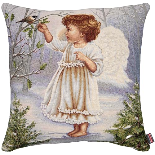 Hossner Kissenbezug Weihnachten 45x45 Gobelin Kissen Gobelinkissen...