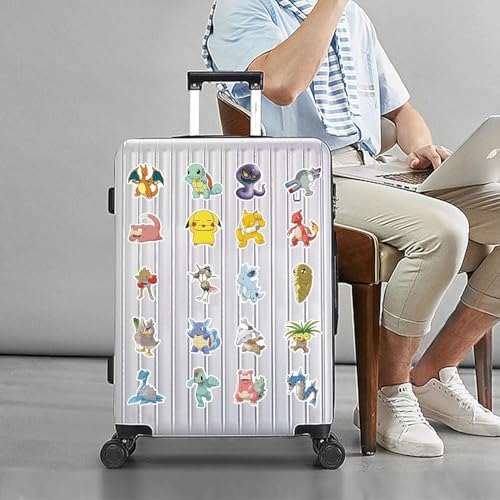 Image of 101Pcs Cartoon Pokemon Stickers in Gift Bag for Suitcase Laptop Computer Water Bottles Car Teens Decal Waterproof Sticker