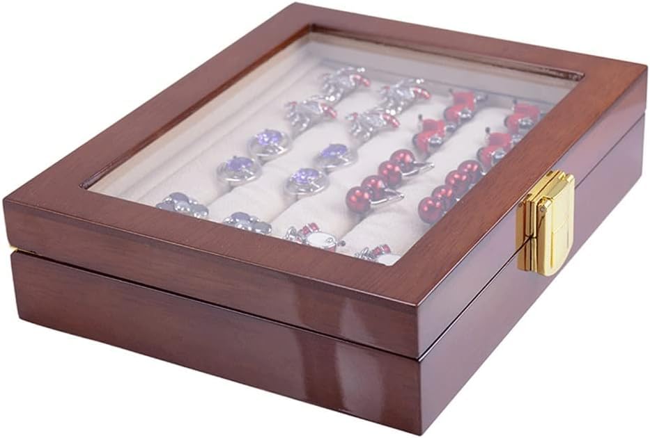 Support d'affichage de bijoux en bois pour éviter l'oxydation des bagues - 2