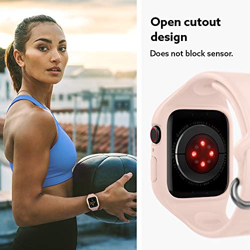 Image of CASEOLOGY Nano Pop Band with Cover Case Compatible with Apple Watch Series 6 /SE /5 /4 44mm - Peach Pink