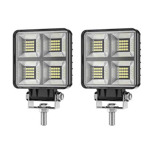 Lampe de travail LED carrée 12V 48 LED 6000K pour tracteur et camion