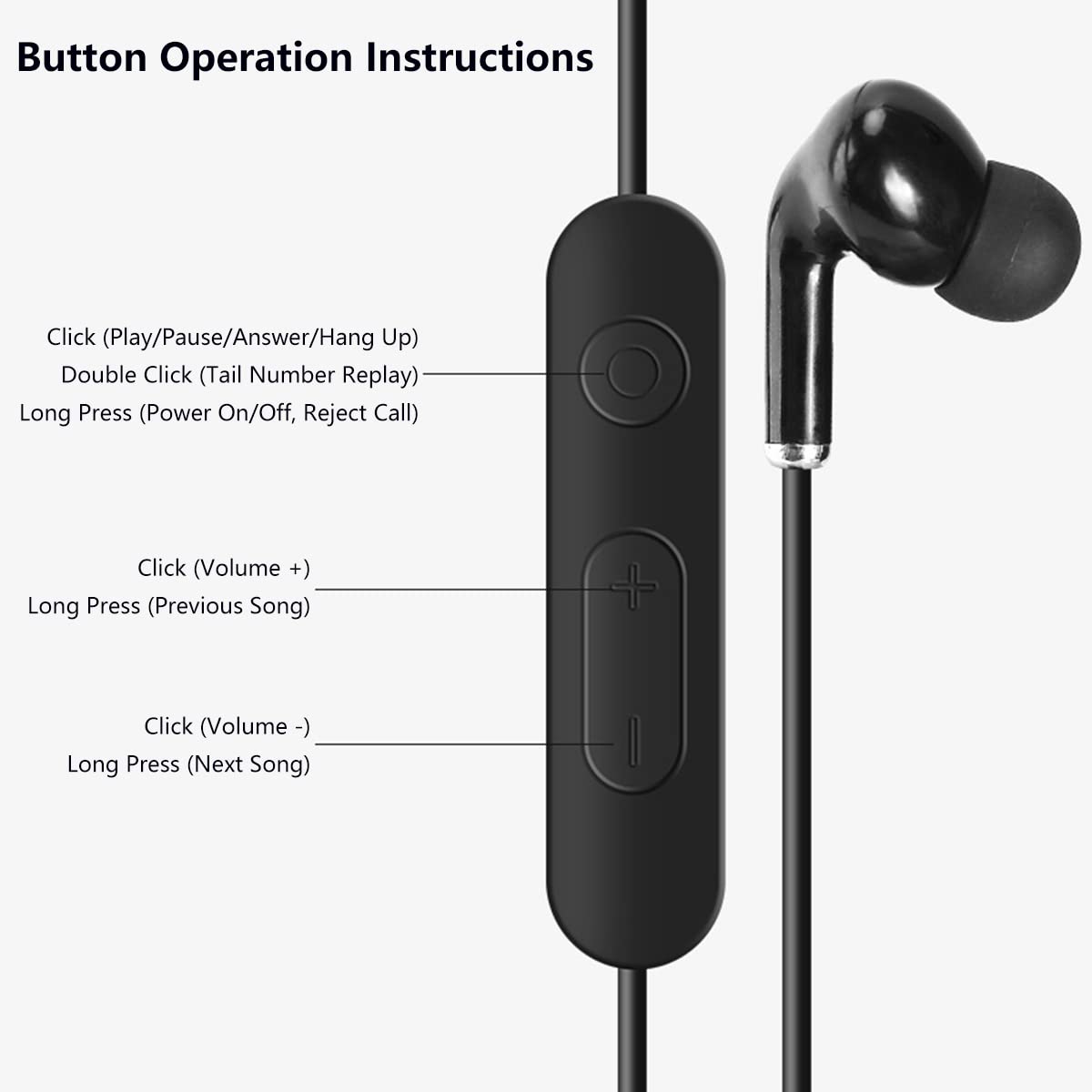 Opaska na szyję Bluetooth słuchawki douszne bezprzewodowe sportowe do noszenia zestaw słuchawkowy o długości 180 godzin, redukcja szumów, słuchawki stereo, IPX7, wodoodporne wkładki douszne, do biegania, fitnessu, treningu, czarne