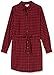 Goodthreads Women's Brushed Flannel Shirt Dress Shirt, -Black/Deep Red Mini Buffalo Plaid, S