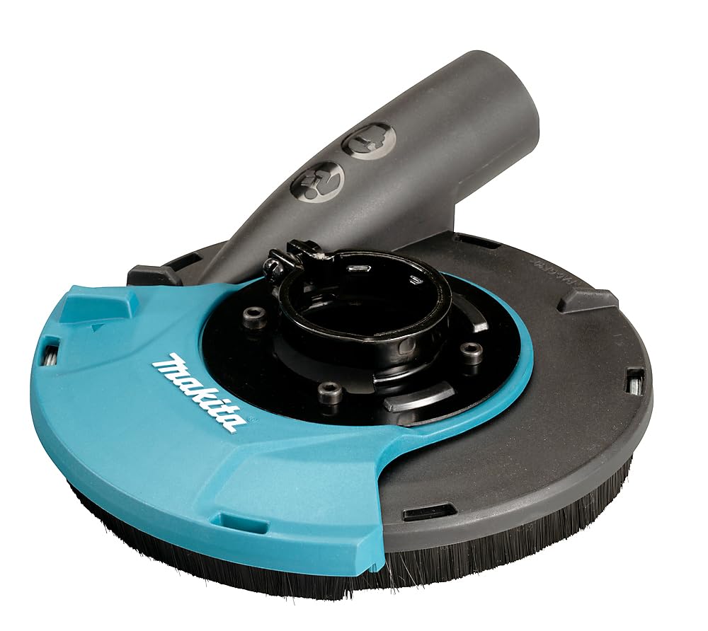 WERKMAX Makita Betonschleifer Set 125 mm – Betonschleifer Winkelschleifer mit Diamant Schleiftopf – Absaughaube 191W06-8 – Beton Estrich Fliesenkleber schleifen