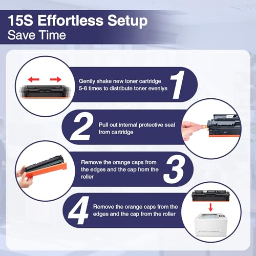 Image of 206X for HP 206X 206A Toner Cartridges 4 Pack High Yield with Chip | Compatible with HP Color LaserJet Pro MFP M283fdw M283cdw M283fdn Pro M255nw M283 M255 Printer(W2110X W2111X W2112X W2113X)