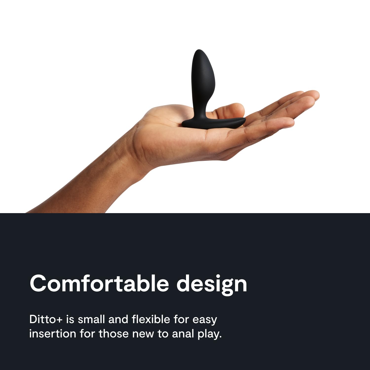 We-Vibe Ditto+ Plug Anal con Vibración – Juguetes para Parejas Adultas con Control por App y Mando – 10 Modos de Vibración – Vibrador Anal de Silicona – Resistente al Agua – Recargable - Negro