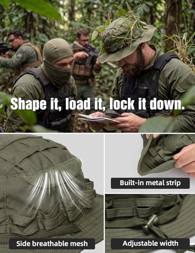 Image of IDOGEAR SPORTS Tactical Boonie Hat for Men Women Brim Sun Hat for Outdoor Activities Like Fishing, Hiking, Hunting & Camping