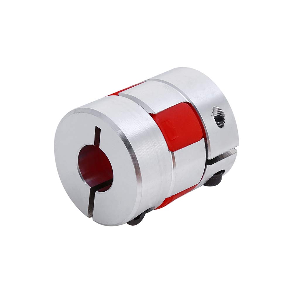 Accoppiamento Albero Motore, Morsetto Flessibile Prugna a Forma di Accoppiamento Elastico Accoppiatore 6.35 × 10mm, Albero di Accoppiamento in Alluminio Collegare per Motore Passo