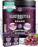 KEY NUTRIENTS Multivitamin Electrolytes Powder No Sugar - Fruity Grape Electrolyte Powder - Hydration Powder - No Calories, Electrolytes Powder - 90 Servings