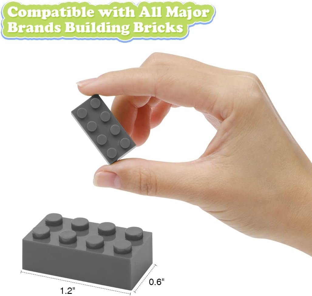 Classic Building Bricks, 240 Piece 2x4 Building Blocks STEM Creative Building Toys, 100% Compatible with All Major Brands, Building Bricks Play Set for Kids Age 6+ (Multicolored)
