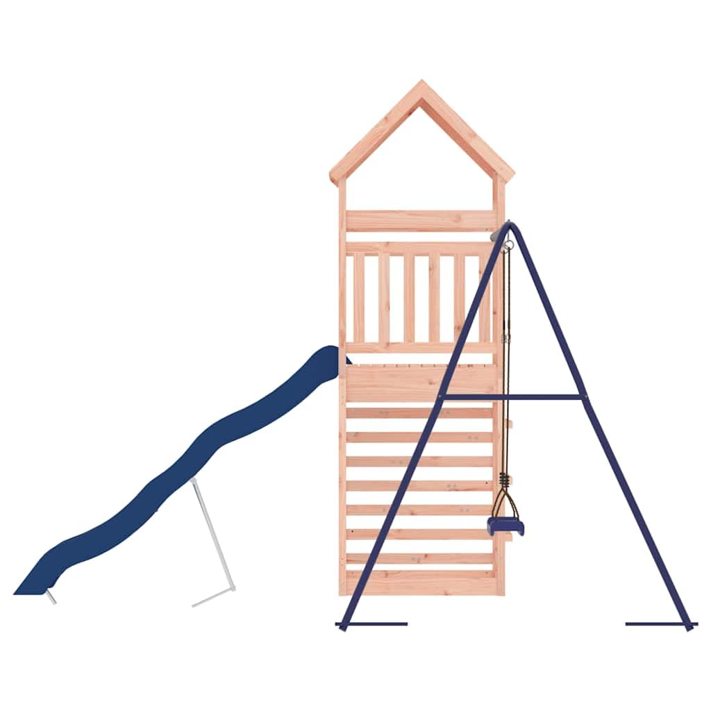 Torre da gioco in legno massiccio Douglasie con altalena, scivolo ondulato e sabbiera, struttura da arrampicata per giardino e esterni, parco giochi sicuro per bambini e neonati