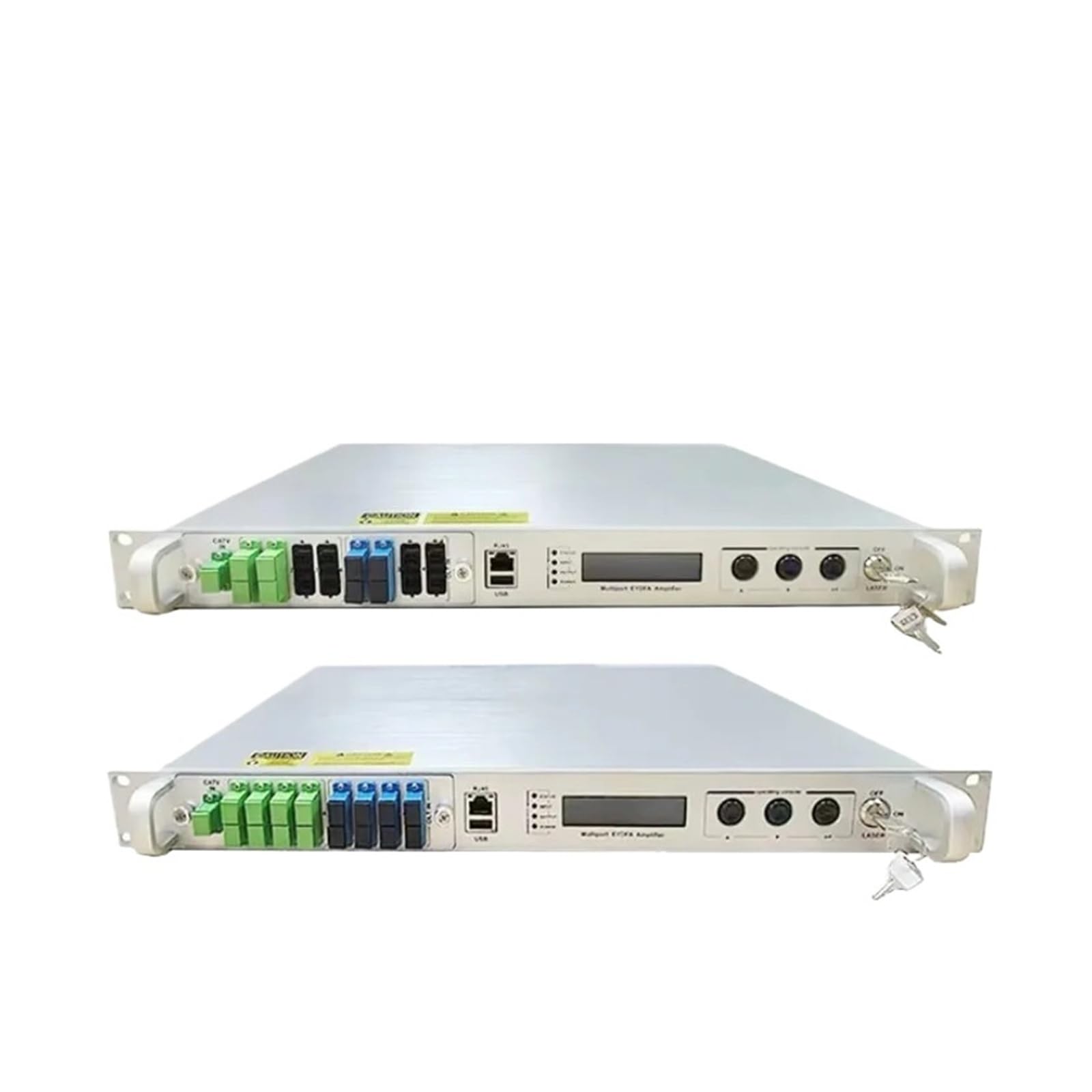 Amplificador de Fibra óptica Wolck 1U 2U CATV 23db 22db 19db | 4/8/16/32/64 Puertos Puertos 1550nm EDFA Con WDM(1U 4 PORTS)