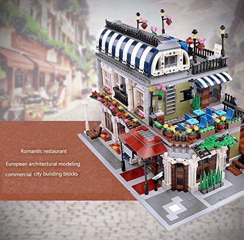 KEKRAV Barm Modular House Building Set, Architektur Romantisches Restaurantgebäude-Set, 3570-teilige Blöcke und 5 Mini… – Bild 6