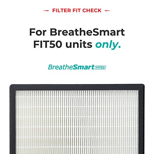 Image of Alen Air Filter FF50-Pure Replacement H13 True HEPA Filter for BreatheSmart FIT50 Air Purifier - Captures Allergens, Dust, & Mold (1 Filter) | For Allergens, Dust, Viruses, Dander, Fur. Medical-grade HEPA Filter with Carbon Catalyst Blend - FOR FIT50 AIR PURIFIER ONLY