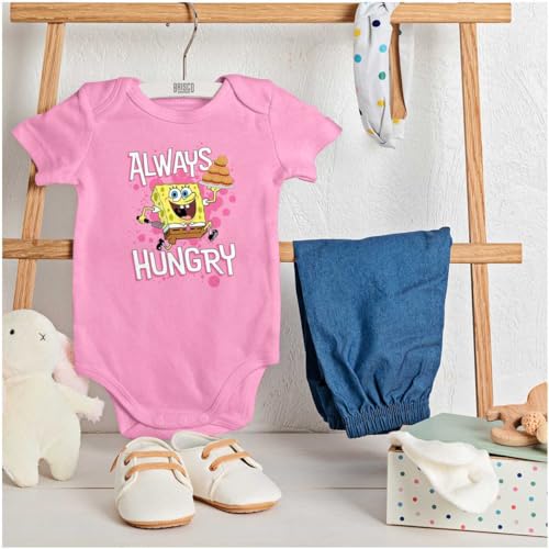 Brisco Brands Funny SpongeBob Cartoon Always Hungry Baby Romper Boys or Girls3