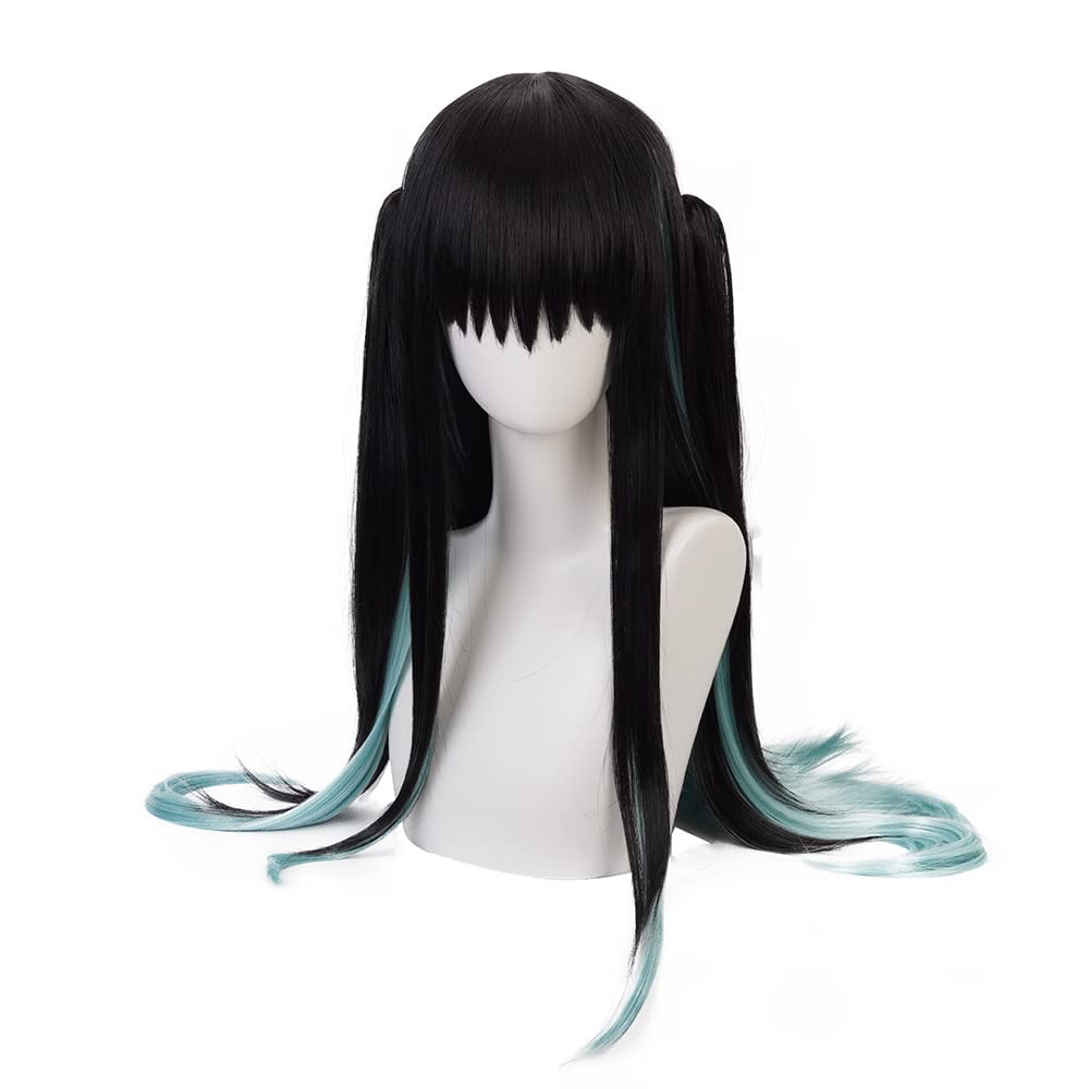 Anime Cosplay Wig for Demon Slayer: Kimetsu No Yaiba Characters Play Cosplay Wigs with Free Wig Cap (Tokitou Muichirou.)