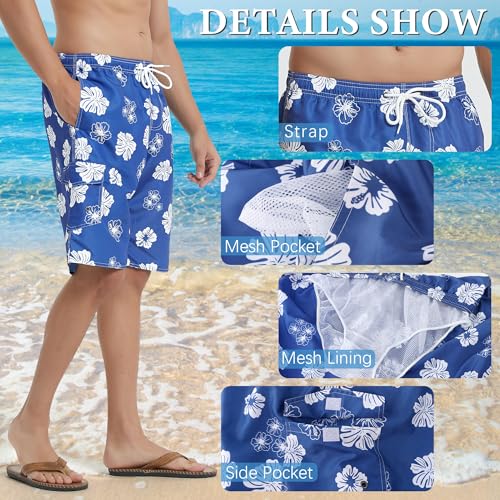 Image of Mens Swimming Trunks Swim Trunks Quick Dry Swim Shorts with Mesh Lining Funny Swimwear Bathing Suits