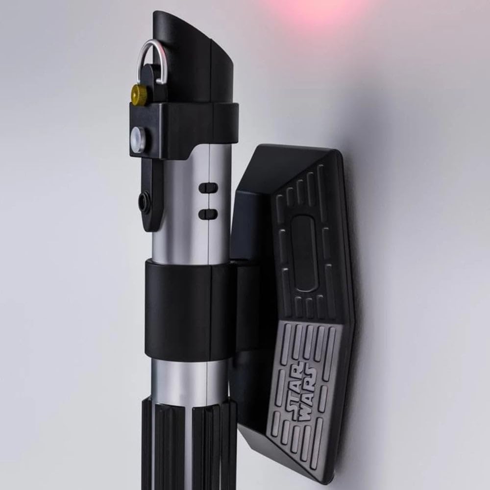 Luce da Parete Lightsaber Star Wars Uplighter Ufficiale, Luce Rossa, Decorazione Collezionabile Sith & Jedi, Regalo per Fan di Lucasfilm, Alimentata a Batterie