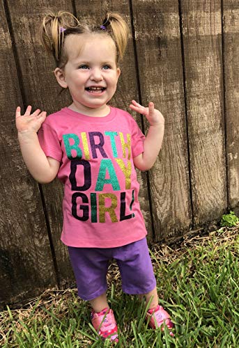 Image of SoRock Birthday Girl Shirt Toddler Kids Glitter