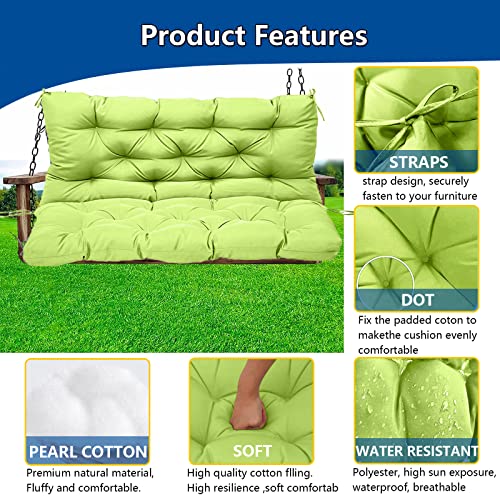 Coussin de balancelle 3 places imperméable vert clair 60x40 - 2