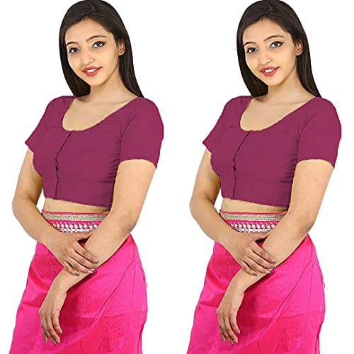 Image of Namita Women's Rubia Cotton Solid Half Sleeve Blouse