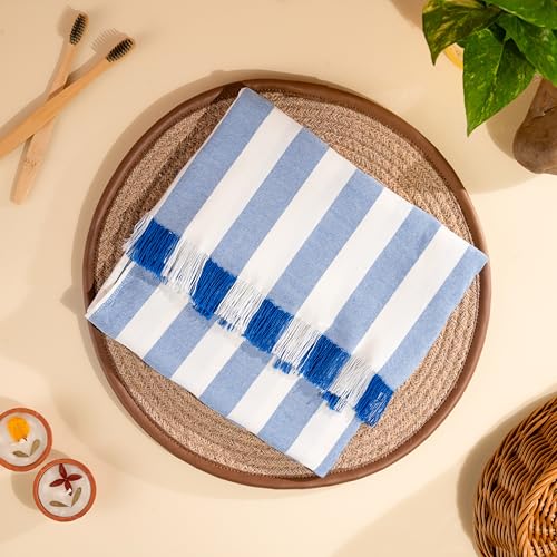 Image of Comforic 100% Bamboo Towels for Bath Large Size | Bamboo Bath Towel for Men & Women | Ultra Soft, Absorbent, Lightweight, Quick Dry Towel for Bath, Beach, Travel, Gym | 75x150 cm - Set of 1 Royal Blue