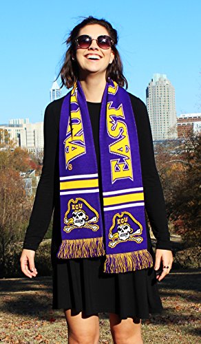 Tradition Scarves East Carolina Pirates Scarf - Ecu Pirates Classic Purple Knitted #TOP1