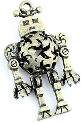 Bisutería bronce antiguo colgantes fl2100hueca Robot Craft un montón reparación suministros