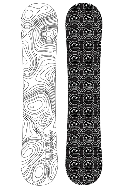 Altitude Men's Venture (Rocker) Snowboard - White (160WIDE)