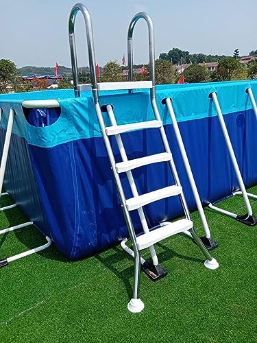 Escalera para piscina de 4 peldaños antideslizante acero inoxidable miniatura 1