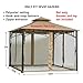 Westcharm 10x10 Gazebo Universal Replacement Mosquito Netting Screen Walls, Set of 4 Panels (Gazebo Mosquito Net Only)