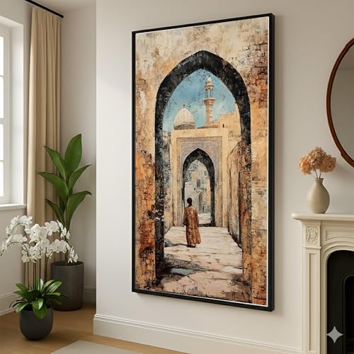 Peinture d'une arche du Moyen-Orient art mural sur toile 80x150cm