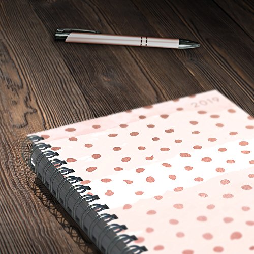 2019 Blush Dots Medium Weekly Monthly Planner #TOP7